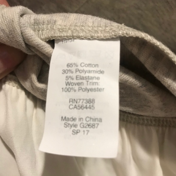 NWT J Crew gray tank with cream ruffle layer XS - Picture 8 of 8